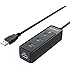 ORICO Portable Superspeed USB 3.0 4-Port Hub With Built-in 8 inch USB 3.0 Cable for Laptop Mac PC (W5PH4-U3)