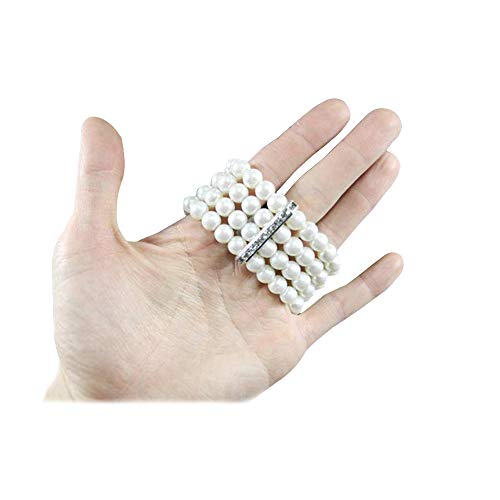 AutoWT 1920s Flapper Accessories Set for Women Great Gatsby Costume Headband Earrings Necklace Gloves Cigarette Holder (P1)
