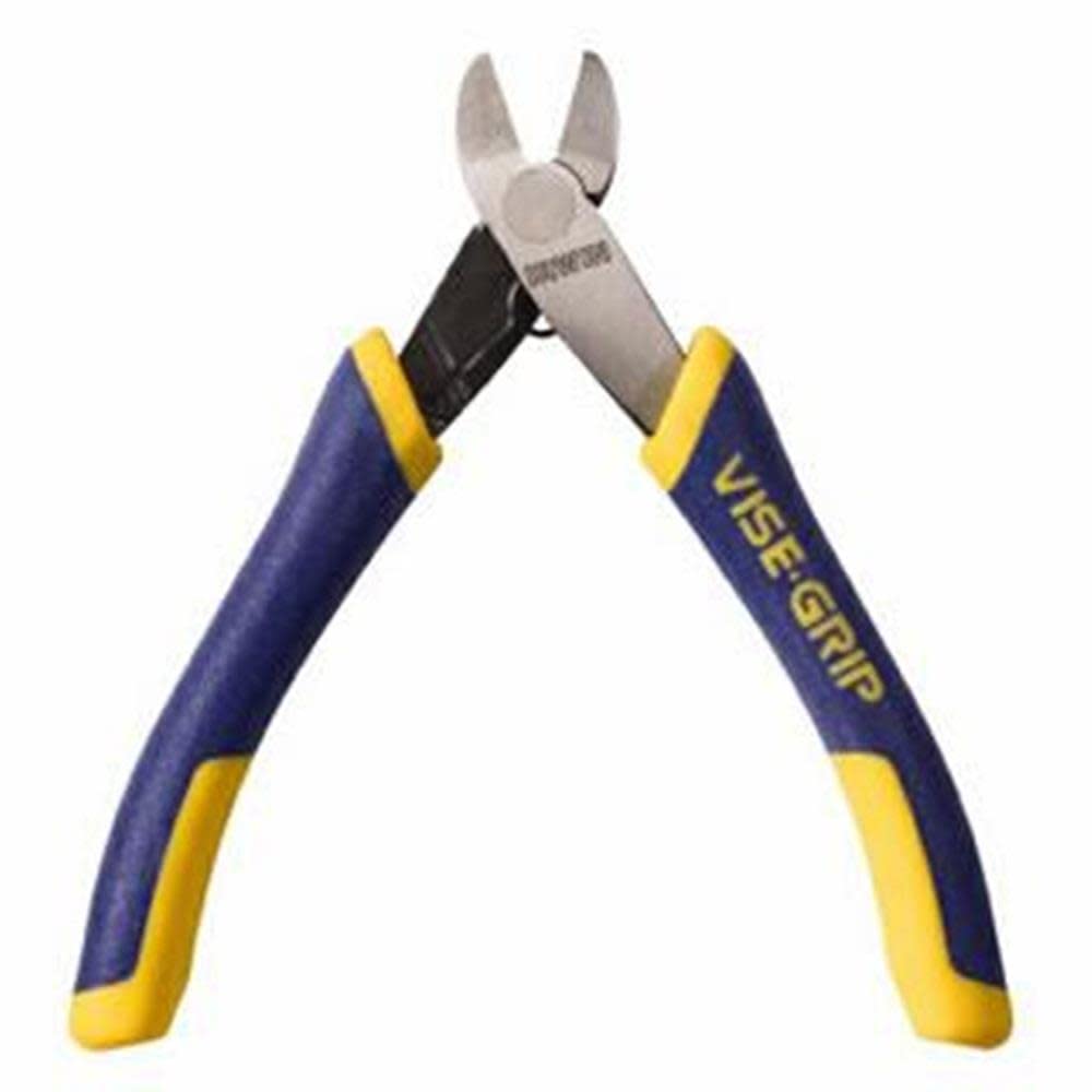 IRWIN 2078925 Vise-Grip Pliers with Spring, Flush Cut, Diagonal, Silver, 4-1/2-inch