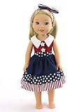 American Fashion World 4th of July Dress| Fits 14