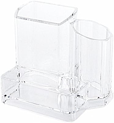 Clear Acrylic Makeup Organizer, Eyeshadow Organizer &amp; Beauty Care Holder, 3 Compartment Storage Display Holder