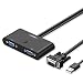 UGREEN VGA Switch Box 2 Port SVGA Audio Video Switcher 2 Hosts in 1 Monitor Out with Manual Switch Button Support Resolution up to 1920x1440 for Two PC Sharing or Switching on one Projector Display