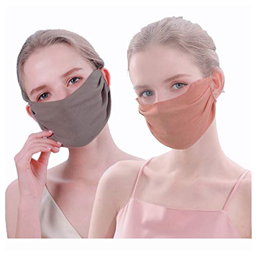 2 Pack Face Mask for Women & Girls UV Sun Block Protection Mask for Face Uaussi Dustproof Mouth Mask Flap Face Cover for Cycling Outdoor