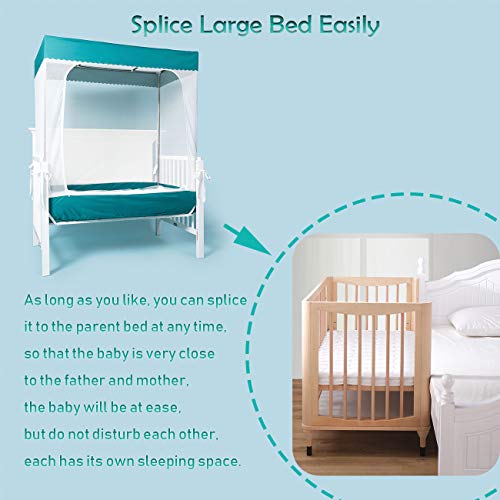 YeTrini Crib Safety Tent,See Through Mesh Crib Netting Mosquito Nets