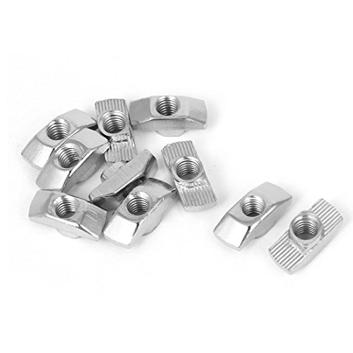 Click Here to See More Images uxcell 4040 Series Aluminum Profiles Extrusion T Slot Nuts M6 Drop in T-Nuts 10pcs