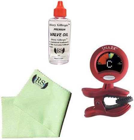 Trombone Tuner Pack - Snark SN2 All Instrument Tuner/Metronome Includes Bonus RS Berkeley Trombone Cleaning Cloth & Dizzy Gillespie Valve Oil