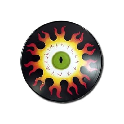 Flaming Eye Medieval Shield - Hand Painted - 16 Gauge Steel - Red - One Size