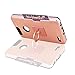 YmhxcY for ZTE Blade Z Max/ZTE Blade Zmax Pro 2/ ZTE Sequoia Case with Phone Stand,[Credit Card Slots Holder][Brushed Texture] Hybrid Dual Layer Shockproof Protective Cover for ZTE Z982-LCK Rose Gold