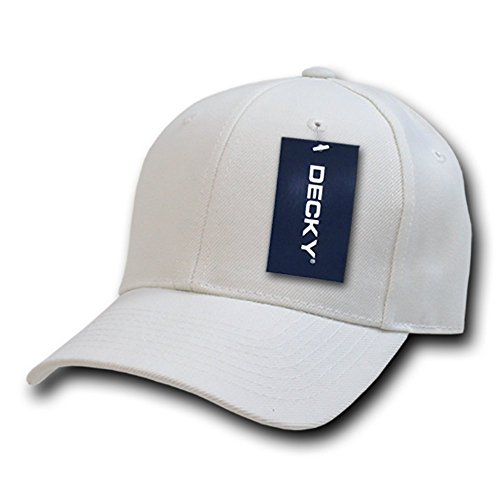 DECKY Fitted Cap, White, 7 5/8