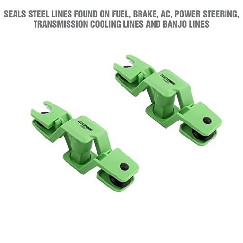 OEMTOOLS 35057 4 Clamp 2 Piece Steel Line Stopper Set, Brake Line Clamp, Quick Disconnect Tool