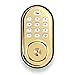 Yale Security Living Keyless Push Button Deadbolt in Polished Brass (Standalone) (YRD210-NR-605)