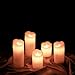 Etronic  Real Wax 3D Dancing Flame Tear Wave Shaped Flickering Flameless Battery Powered LED Pillar Dripless Motion Candle, 3