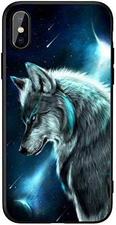 2020 Phone Case iPhone X XR 8 7 10 6 6s XS Max Glass Animal Cover Case iPhone 7 8 X 6 6 S Plus XR Luxury Case Coque (Proud Wolf iPhone 8 Plus + 7 Plus)