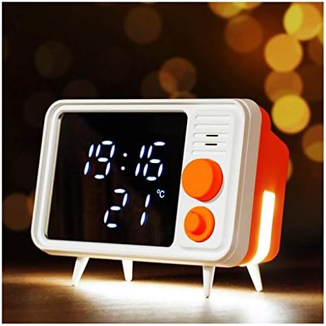 ブラケット時計目覚まし時計ナイトライト付き子供充電学生の寝室ベッドサイドテーブル時計クリエイティブギフト誕生日プレゼント電子ミュートデジタル時計 ホーム屋外