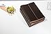 ZE Handmade Luxury Genuine Leather Portfolio 6-Ring A5 Size Loose-Leaf Notebook(Dark Brown)