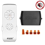 FNADO F4 Ceiling Fan Remote Control kit-Learning Code, Timing, White