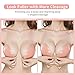 Feotvo Sticky Adhesive Bra 4 Pack, Backless Strapless Bra Silicone Sticky Push up Invisible Bra with Nipple Covers