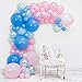Junibel Balloon Arch & Garland Kit | Blue & Pink Pearl & Latex Balloons | Glue Dots & Decorating Strip | Gender Reveal, Wedding, Baby Shower, Graduation, Anniversary Organic Party Decorations