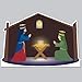 VictoryStore Yard Sign Outdoor Lawn Decorations: Nativity Scene - Christmas Yard Decoration Set - 8 Pcs Total with 17 Short Stakes
