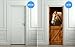 Door LAMINATED STICKER Horse in Stall Stable Western mural decole film self-adhesive poster 30x79