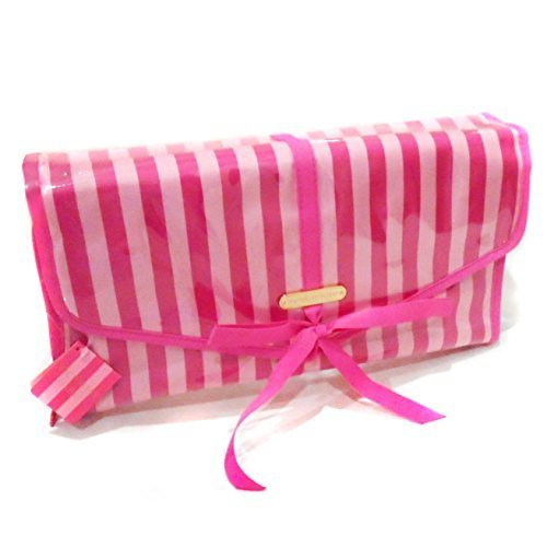 Victorias Secret Pink Stripe Hanging Toiletry Makeup Cosmetic Bag