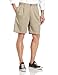 Savane Men's Pleated Eco-Start Classic Twill Short, Aluminum, 38