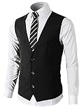 H2H Mens Formal Slim Fit Premium Business Dress Suit Lightweight Vests