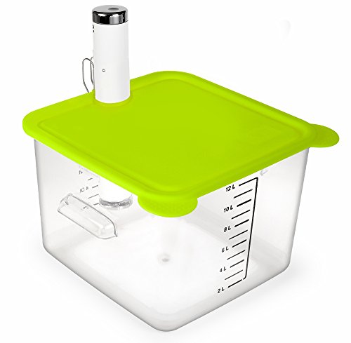 EVERIE Collapsible Silicone Lid Compatible with Breville Chefsteps Joule Cooker and Rubbermaid 12 18 22 Quart Sous Vide Container