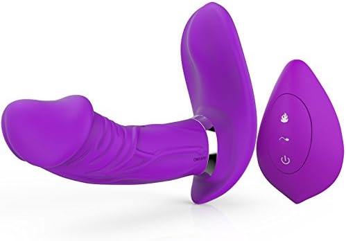 KingYuan Multi-Speed Wireless Butterfly Panties Vibrat-ors Rocking and Stretching vibrat-ion Wearable Vibrat-or Power by USB Charging Purple