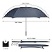 G4Free 68inch UV Protection Oversize Windproof Automatic Open Golf umbrella Double Canopy Vented Waterproof Large Sun Stick Umbrellas(Blue)