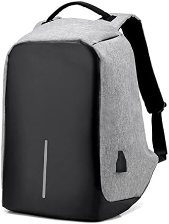Yayabb anti-theft water resistant School Bag Fits 15-inch laptop backpack with usb port Lightweight Travel Bag (s, Gray)