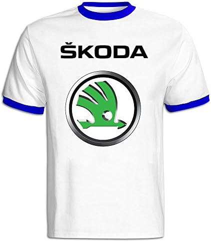 Men's Skoda Auto Logo Baseball T Shirt RoyalBlue