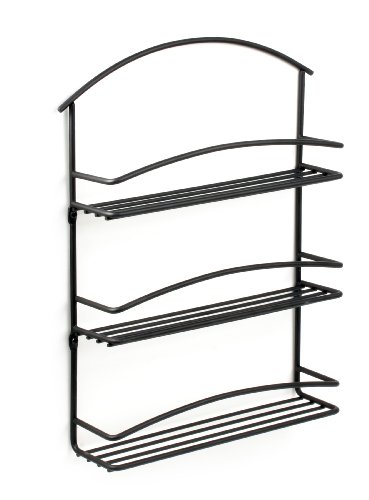 Spectrum Diversified Euro Wall Mounted Spice Rack, Black