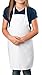 KNG Kids Cooking Apron for Girls and Boys – Medium, White