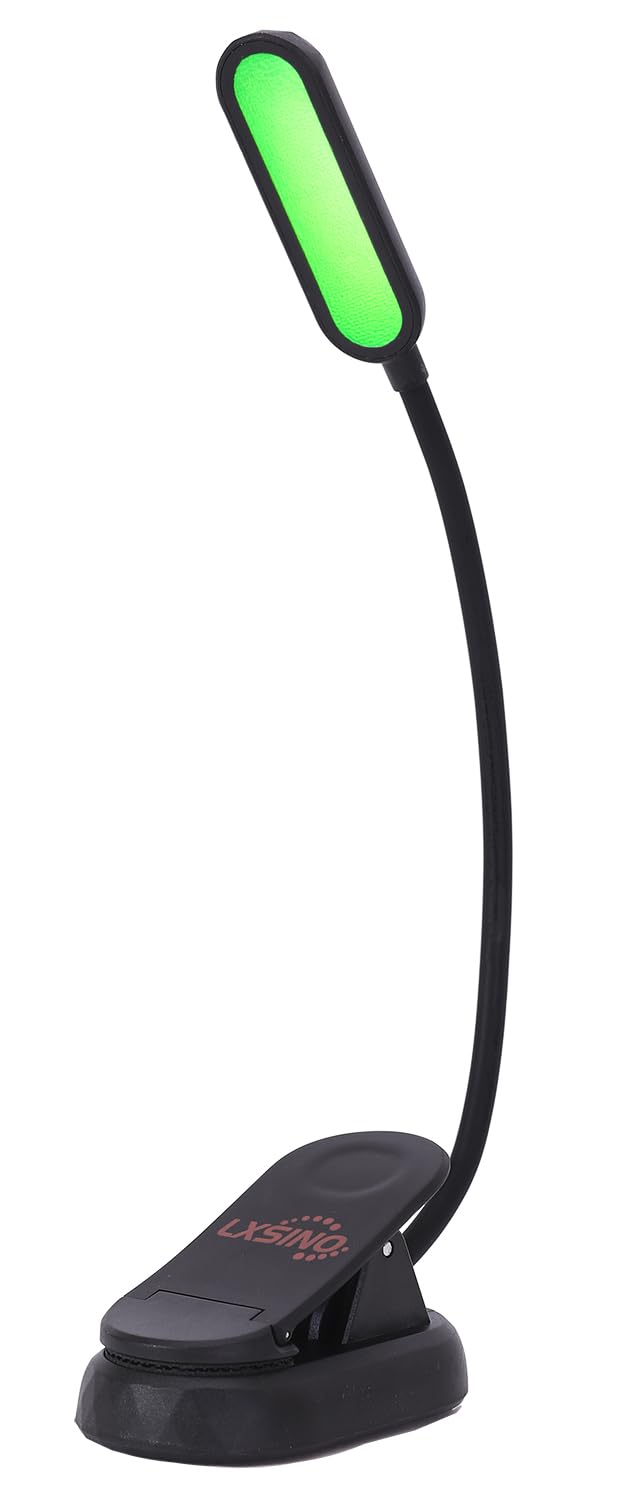 LXSINO Green Book Light, Green Light Therapy Lamp for Migraine, Anxiety & Insomnia Relief – Clip-On, Flicker-Free 520 nm LED with Adjustable Brightness