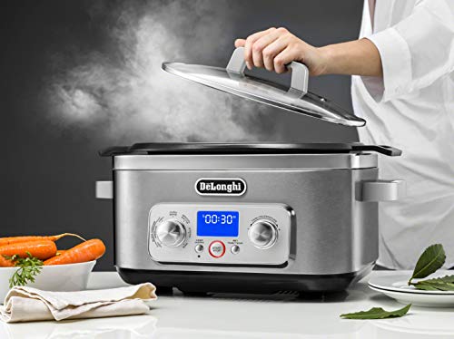 De'Longhi Livenza 7-in-1 Multi-Cooker Programmable SlowCooker, Bake, Brown, Saute, Rice, Steamer & Warmer, Easy to Use and Clean, Nonstick Dishwasher Safe Pot, (6-Quart), CKM1641D - Thumbnail 3