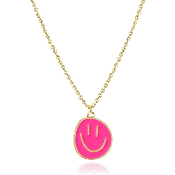Amazon.com: Godyce Smile Pendant Necklace Smile Face Chain