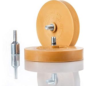 BenBow Foliegum 2 stuks – stickerverwijderaar voor het verwijderen van folie, vignetten, lijmresten – diameter 90 mm…