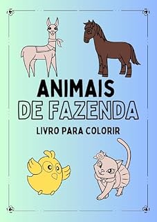 Livro Animais de Fazenda : Livro para colorir