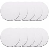 Wideskall&reg; White Round Door Knob Wall Shield Self Adhesive Protector (3" inch Standard Size, 10.00, Count)
