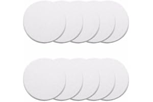 Wideskall® White Round Door Knob Wall Shield Self Adhesive Protector (3" inch Standard Size, 10.00, Count)