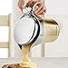 VonShef Brushed Gold Gravy Boat, Double Insulated Jug with Hinged Lid Ideal for Gravy or Cream at Thanksgiving, Stainless Steel, 16oz