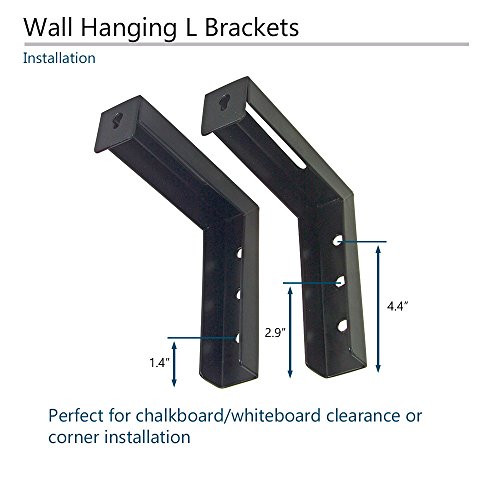 Elite Screens 6" Black Projector Screen LBrackets, Single Metal Welded Construction, Wall or