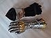 MIR Gauntlet Gloves Armor Pair w Brass Accents - Medieval Knight Crusader - Steel (Brass)