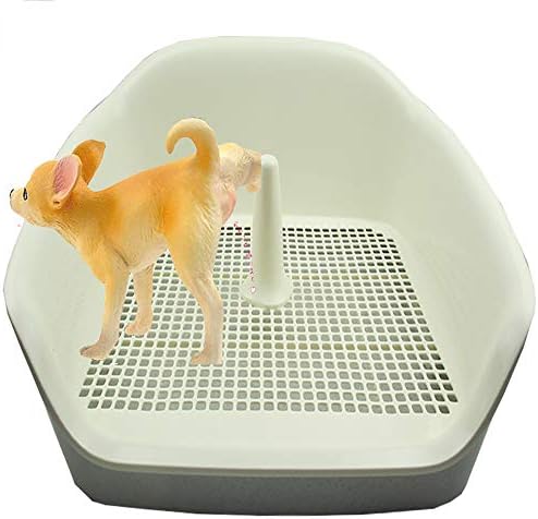 QNMM Semi-Closed Splash-Proof Double Grid Dog Toilet Indoor Semi-Closed Bedpan Pee Splash Prevention Male And Female Universal Small And Medium Dogs [Energy Class A]