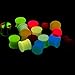 Longbeauty 36PCS Silicone Ear Flesh Tunnels Eyelets+Glow in the Dark Saddle Ear Plugs Gauges