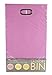 Folding Laundry Basket, Solid Pink with Handles – High-Strength Polymer Construction – Folds for Easy Storage and Transportation