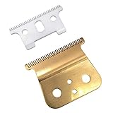 Gold T outliner blade for andis t outliner, andis gtx replacement blade (T blade + glod steel blade)