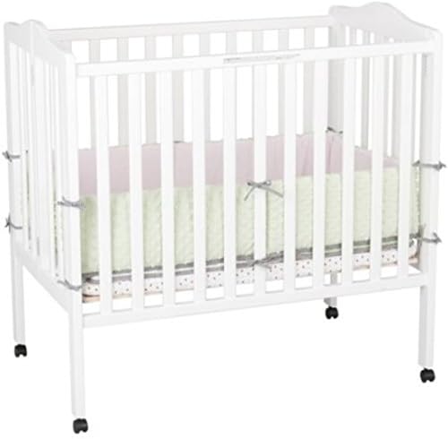 White Solid Hardwood Gorgeous Finish Adjustable Baby Crib