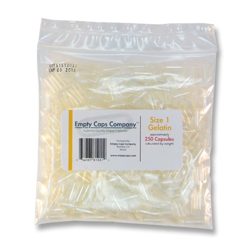 Size "1" Empty Gelatin Capsules 250 Count in Pakistan